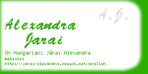 alexandra jarai business card